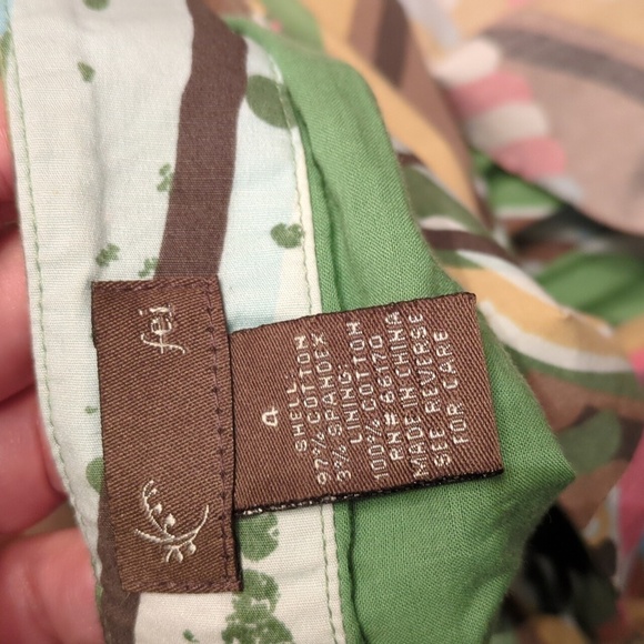 Anthropologie VTG Fei Harlequin Carnival Floral Flounce Midi Multicolor Skirt 4 - Picture 6 of 6